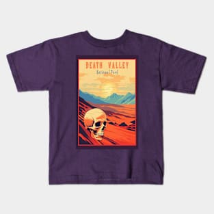 Death Valley National Park Vintage Travel  Poster Kids T-Shirt